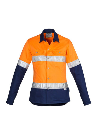 Syzmik Womens Hi Vis Spliced Industrial Shirt - Hoop Taped v - Icon Tshirts